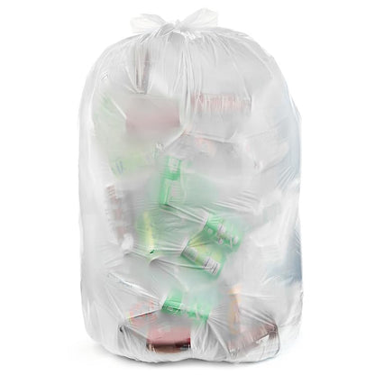 Aluf Plastics 33 Gallon Clear Trash Bags - 33" x 39" - 1.5 MIL (eq) - CSR Series - Heavy Duty Industrial Liners Clear Garbage Bags for Recycling, Contractors, Storage, Outdoor, 1 Count (Pack of 100)