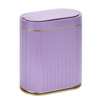 ELPHECO Bathroom Trash Can with Lid, 2 Gallon, Motion Sensor, White Gold
