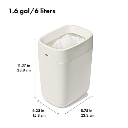 OXO Good Grips Bathroom Trash Can, White