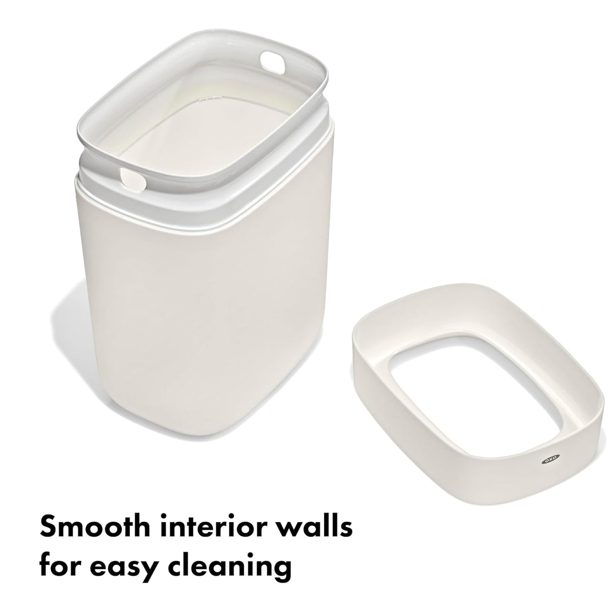 OXO Good Grips Bathroom Trash Can, White