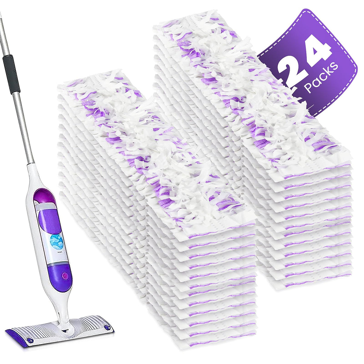 12 Pack Disposable Power Mop Refills for Swiffer Power Mop