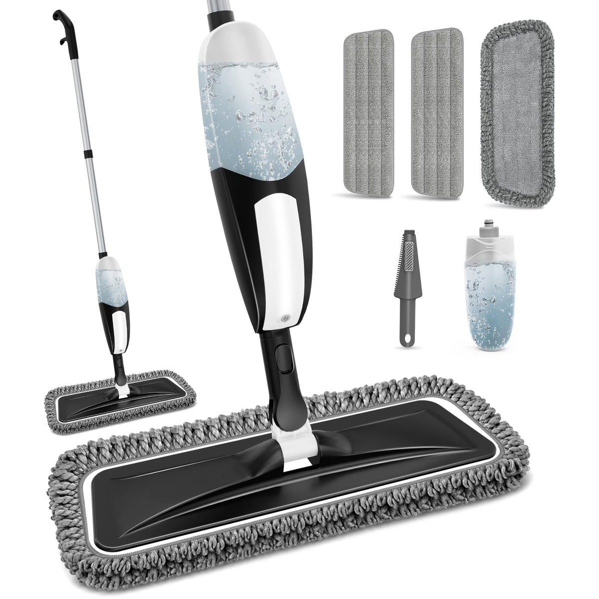 Spray Mop for Floor Cleaning: Microfiber Wet Dry Mops with 3 Washable Pads