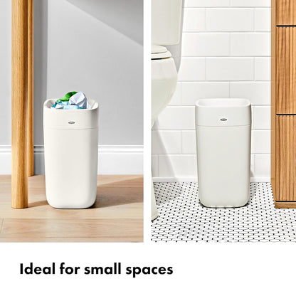 OXO Good Grips Bathroom Trash Can, White